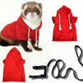 thumbnail image 1 of Ferret Clothes Accessories Include Ferret Leash and Harness Set Safe Pet Collar Small Soft Pet Sweater for Guinea Pig Hamster Chinchilla Teacup Chihuahua, 15x27cm, 1 of 8