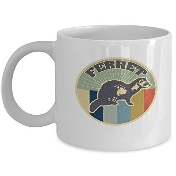 Ferret 11 oz Coffee Mug - Animal Lover Gifts White Ceramic