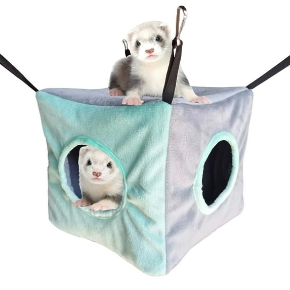 Ferret Cube Hammock Small Animals Cage Hanging Bunkbed Hideout Warm Bed