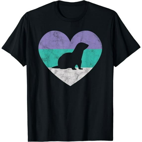 Ferret Gift Shirt For Women & Girls Retro Cute
