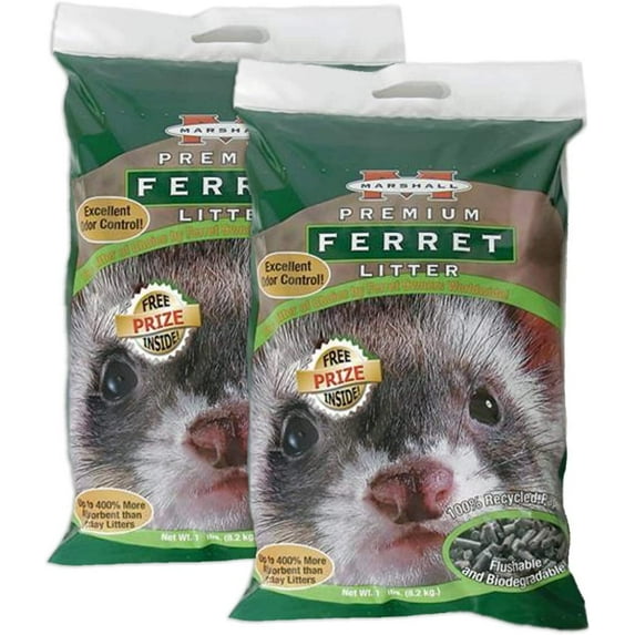 Marshall Premium Litter for Ferrets and Small Animals, 10 lb (2-Pack)