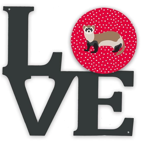 Ferret Love Metal Wall Artwork LOVE
