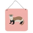 thumbnail image 1 of Ferret Pink Check Wall or Door Hanging Prints, 6 x 6 in., 1 of 1
