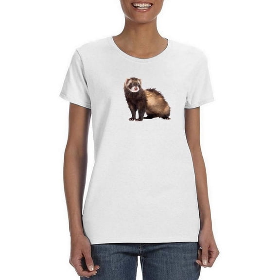 Ferret Portrait T-Shirt Women -SPIdeals Designs, Female Medium