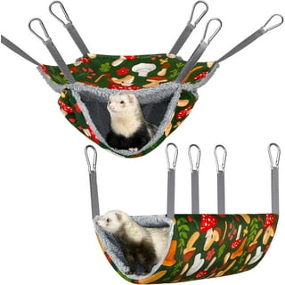 Rat Food PAWSINSIDE Ferret Hammock Small Animals Soft Plush Double