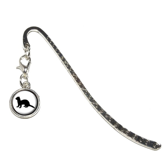 Ferret - Weasel Metal Bookmark with Charm