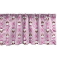 thumbnail image 1 of Ambesonne Ferret Valance Pack of 2, Animal with Glasses Scarf, 54"X12", Pale Pink Fuchsia, 1 of 3