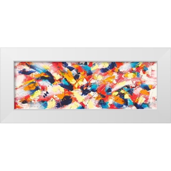 Ferri, Bob 14x7 White Modern Wood Framed Museum Art Print Titled - Rocking Waves