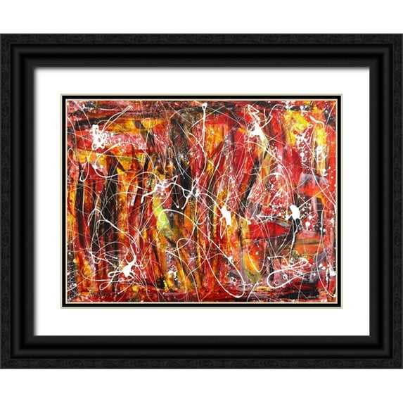 Ferri, Bob 24x19 Black Ornate Wood Framed with Double Matting Museum Art Print Titled - Games in the sun