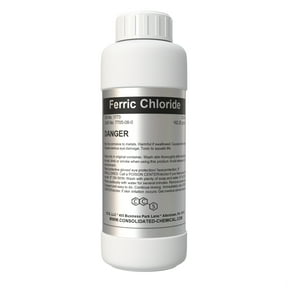 Ferric Chloride | High Concentration Chloride Solution | Wide Applications - Ideal as Etching cream, Coagulant for Water Treatment, Copper and Stainless Steel Etchant Solution - 500mL (16 Fl Oz)