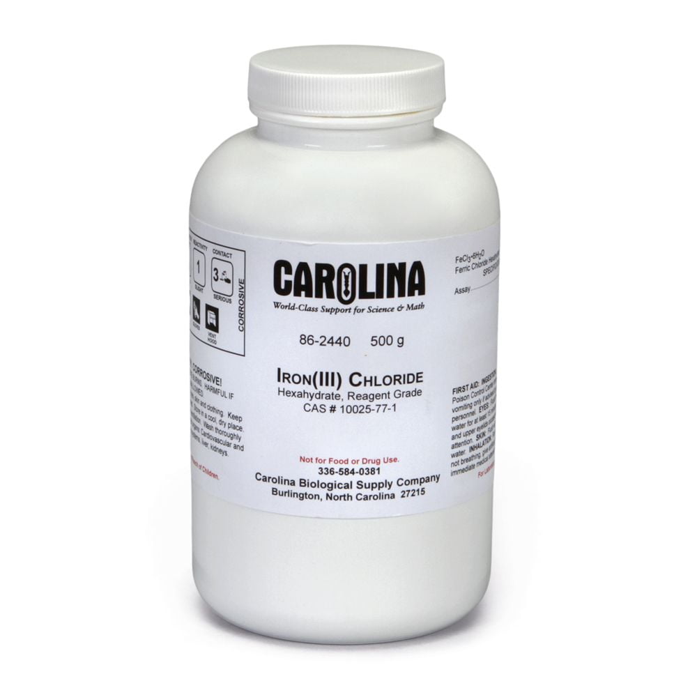 Ferric Chloride, Lump, 6-Hydrate, Reagent Grade, 500 G