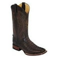 thumbnail image 1 of Ferrini 1049309115D Mens Caiman Head Square-Toe Boots Dark Chocolate, 11.5D, 1 of 1