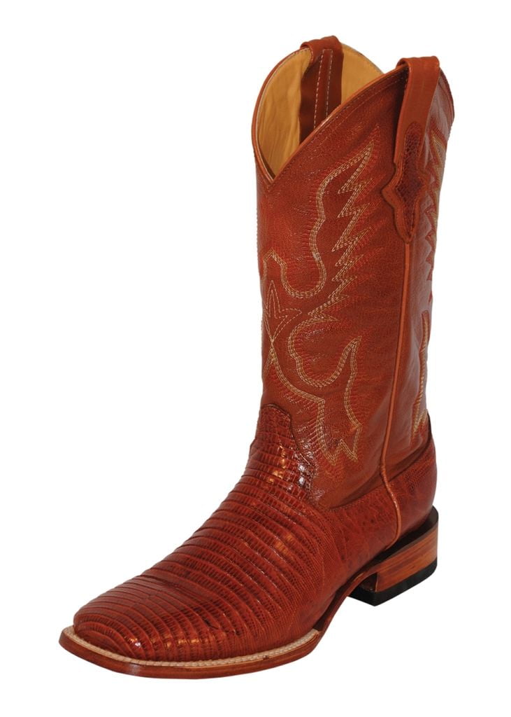 Mens square toe lizard on sale boots