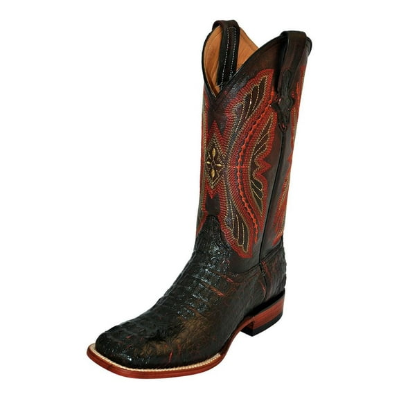 Ferrini Men's Bronco Pirarucu Print Western Boot Broad Square Toe - 43393-09 10 1/2 EE  US
