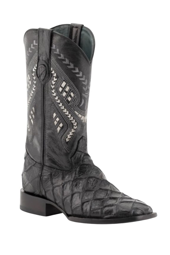 Men's Bronco Pirarucu Print Western Boot Stockman Square Toe - 43393-04 10 EE  US