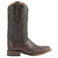 thumbnail image 1 of Ferrini  Mens Belly Caiman Chocolate Square Toe   Western Cowboy Boots   Mid Calf, 1 of 7