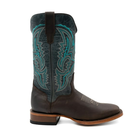 Ferrini Mens Clint Embroidered Square Toe Pull On Cowboy Mid Calf Boots
