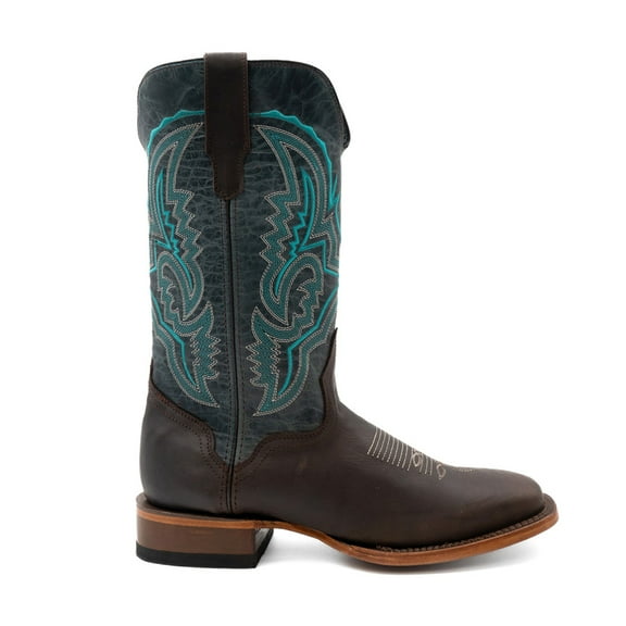 Ferrini Mens Clint Embroidered Square Toe Pull On Cowboy Mid Calf Boots