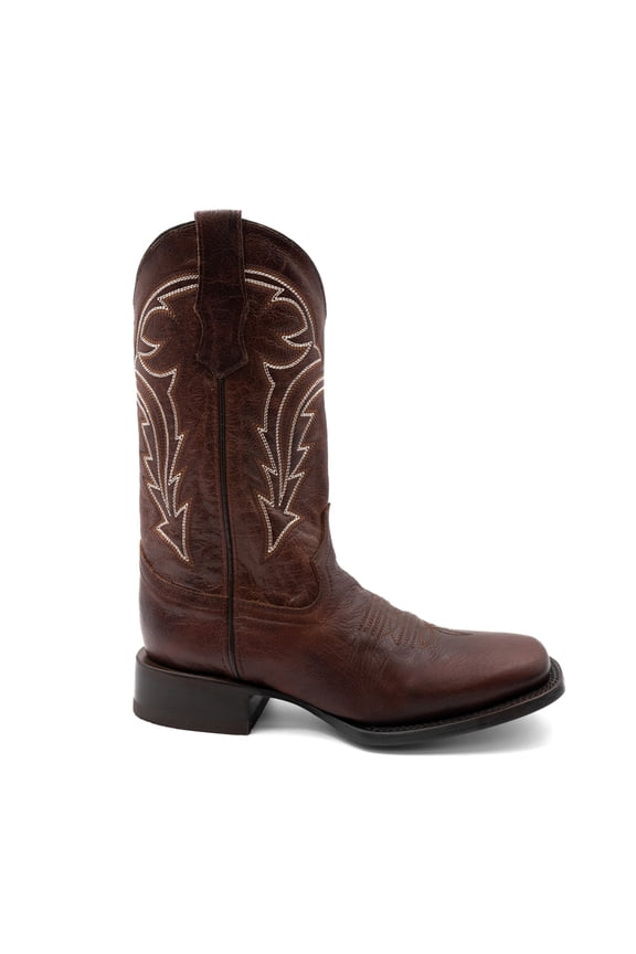 Mens Dylan Embroidered Square Toe Cowboy Mid Calf Boots