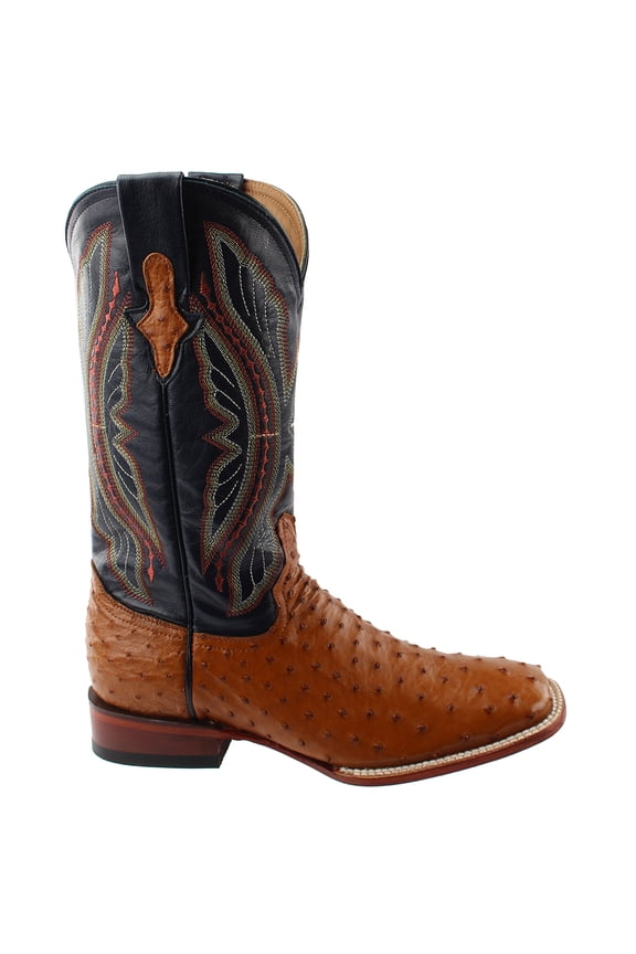 Ferrini Mens Colt Full Quill Ostrich Square Toe Cowboy Mid Calf Dress Boot