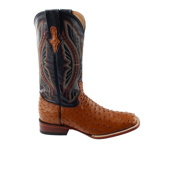 Ferrini Mens Colt Full Quill Ostrich Square Toe Cowboy Mid Calf Dress Boot