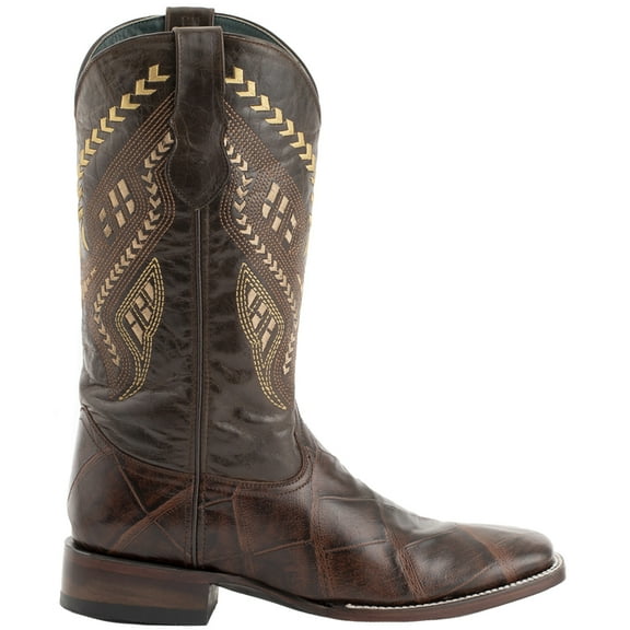 Ferrini Mens Jesse Print Square Toe Cowboy Mid Calf Boots