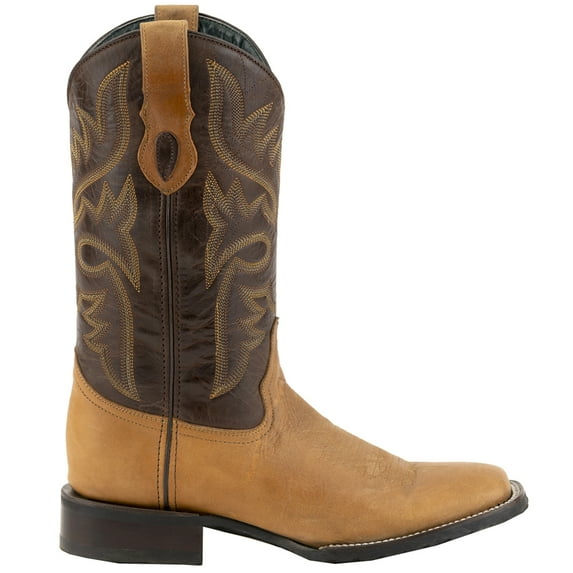 Ferrini Mens Kingstons Embroidered Square Toe Cowboy Mid Calf Boots