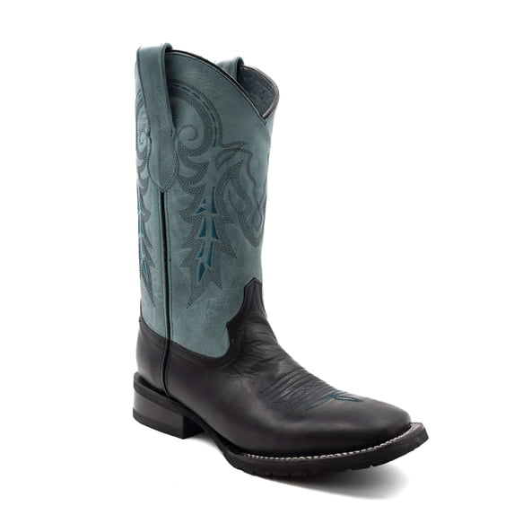 Ferrini Mens Maverick Embroidered Square Toe Boots Mid Calf