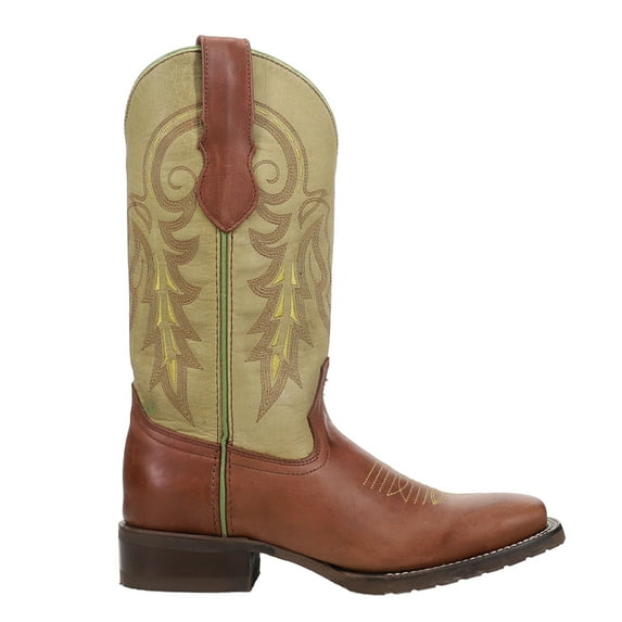 Ferrini Mens Maverick Embroidered Square Toe Cowboy Mid Calf Boots