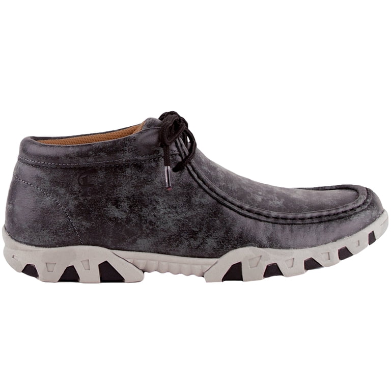Ferrini Rogue Mens Rogue Driving Shoes Black Distressed Leather Moc Toe 11 D New Ferrini Men main image 2