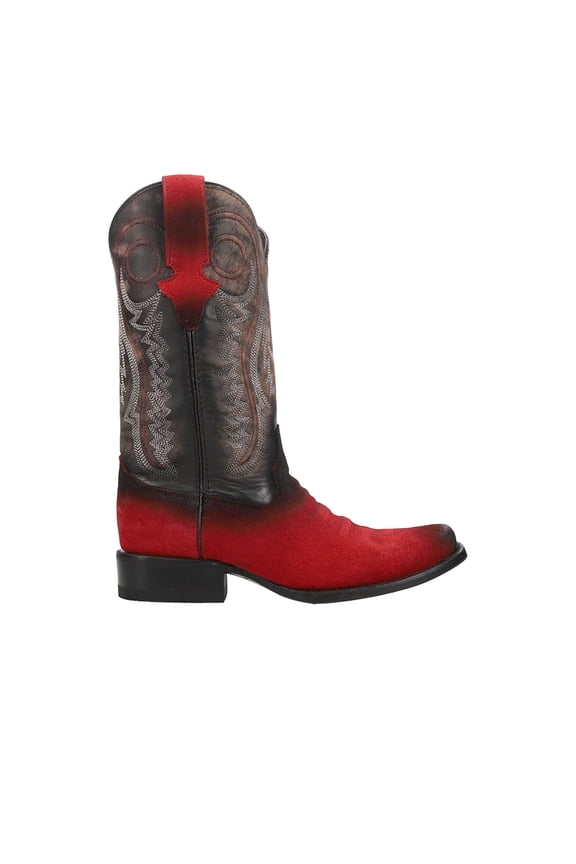 Mens Roughrider Embroidered Narrow Square Toe Cowboy  Boots Shoes