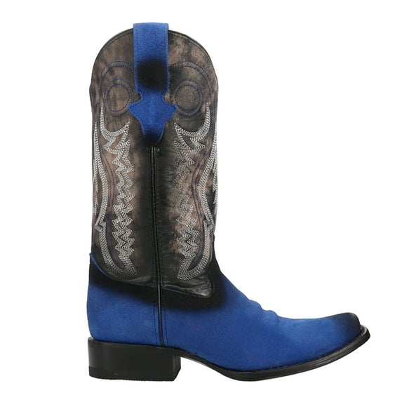 Ferrini Mens Roughrider Embroidered Narrow Square Toe Cowboy Boots Shoes