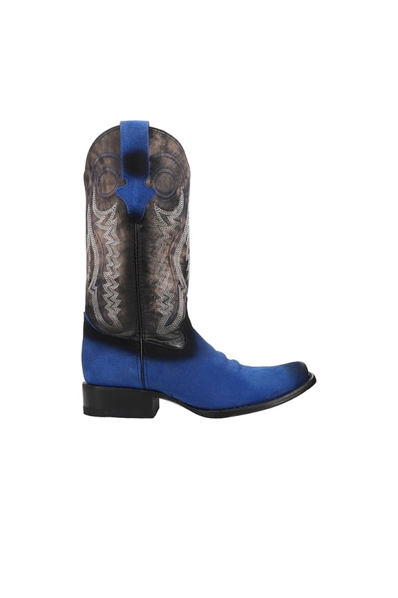 Mens Roughrider Embroidered Narrow Square Toe Cowboy  Boots Shoes