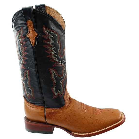 Ferrini Mens Smooth Ostrich Western Cowboy Boots Mid Calf