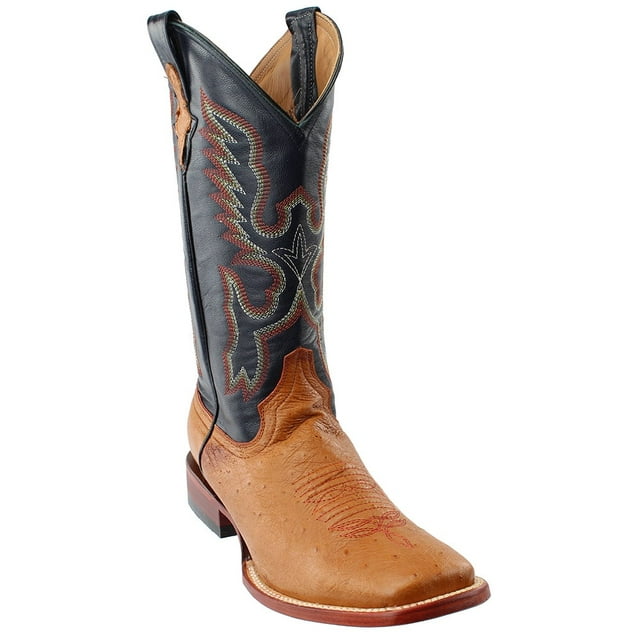 Ferrini  Mens Smooth Ostrich   Western Cowboy Boots   Mid Calf