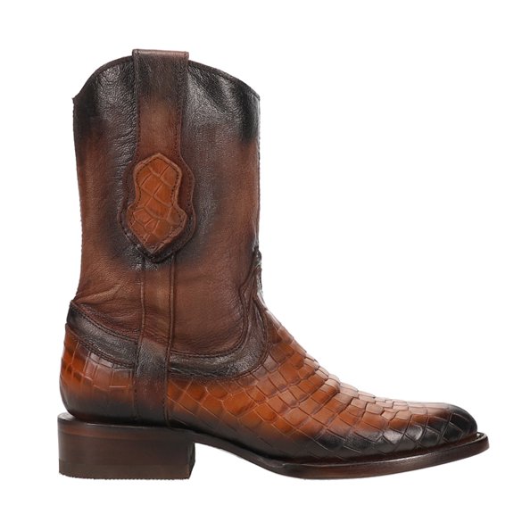 Ferrini Mens Winston  Print Round Toe Cowboy  Mid Calf Boots