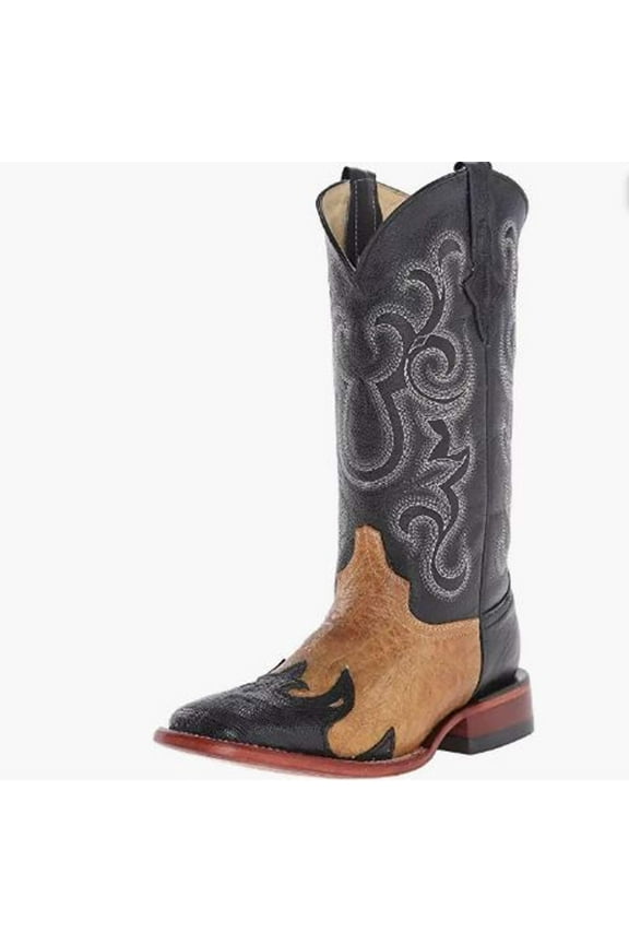 RL2 Womens Lizard Wingtip Block Heels Toe Boot