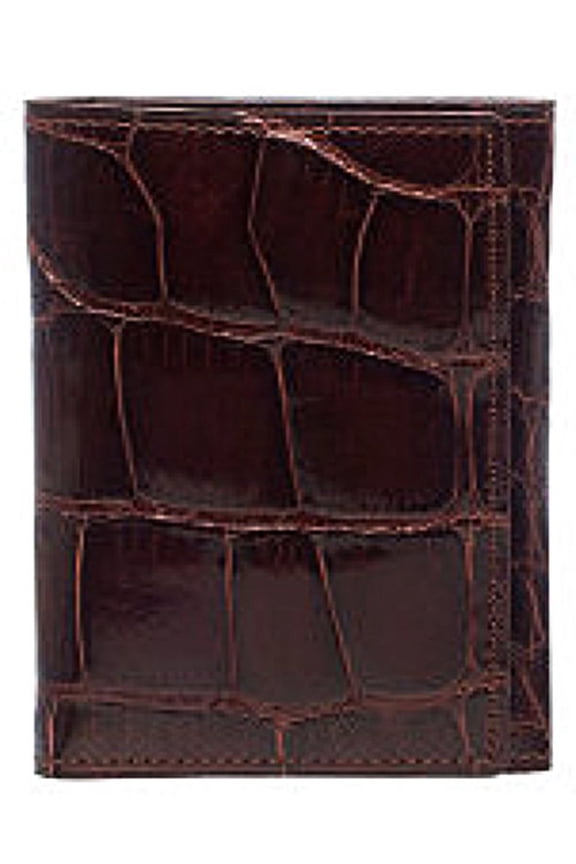 Wallet Mens Trifold Alligator Leather Slots ID Window ABTF