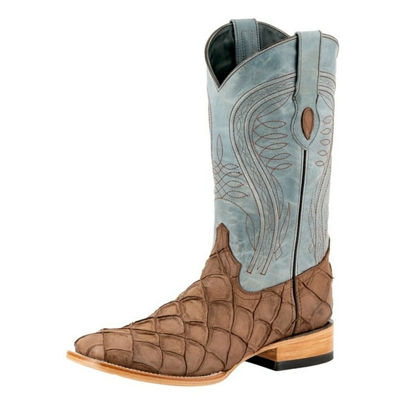 Ferrini Western Boots Mens Bronco Pirarucu Print Brown 43393-10