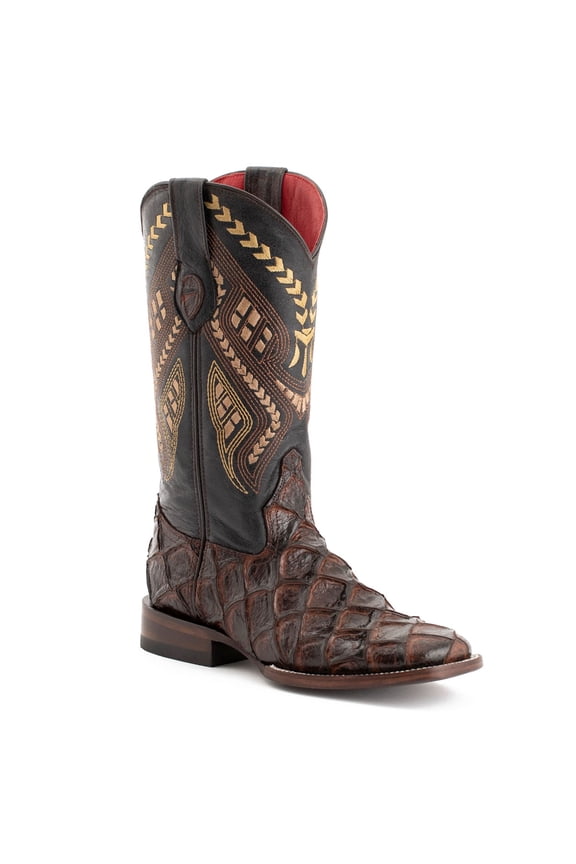 Women's Bronco Square Toe Boots, Color: Chocolate, Size: 9-B