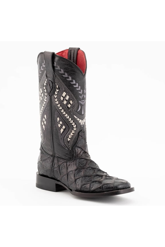 Women's Bronco Square Toe Boots, Color: Black, Size: 6-B