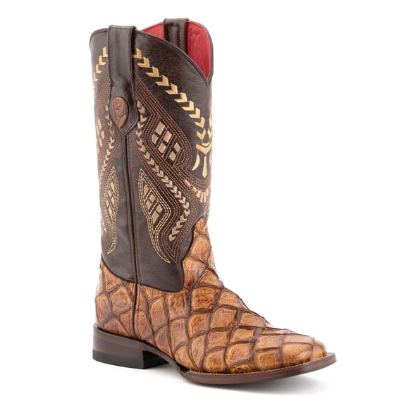 FERRINI Women's Bronco Square Toe Boots, Color: Cigar, Size: 7.5-B