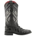 thumbnail image 1 of Ferrini Women's Bronco Western Boot Square Toe Black 7 1/2 M  US, 1 of 5