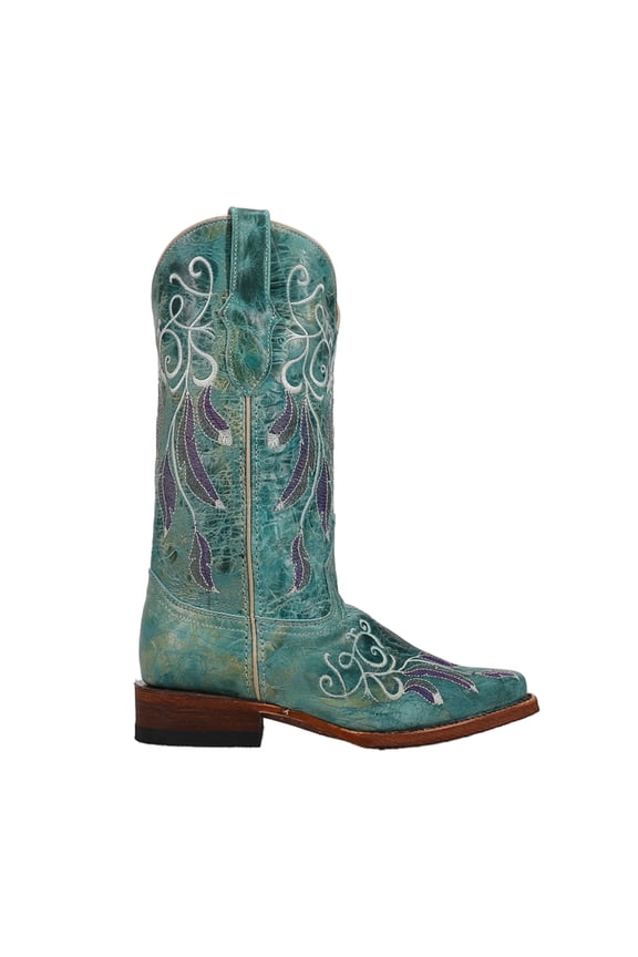 Womens Dreamer Embroidered Narrow Square Toe Cowboy Mid Calf Boots