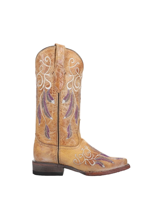 Womens Dreamer Embroidered Narrow Square Toe Cowboy  Mid Calf Boots
