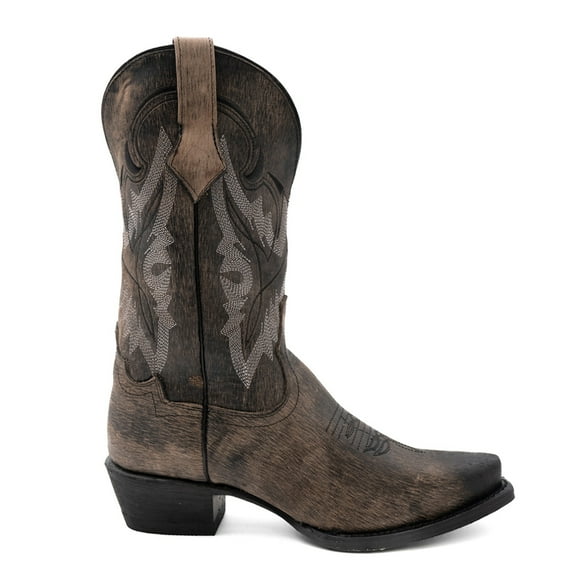 Ferrini Womens Holly Embroidered Snip Toe Pull On Cowboy  Mid Calf Boots