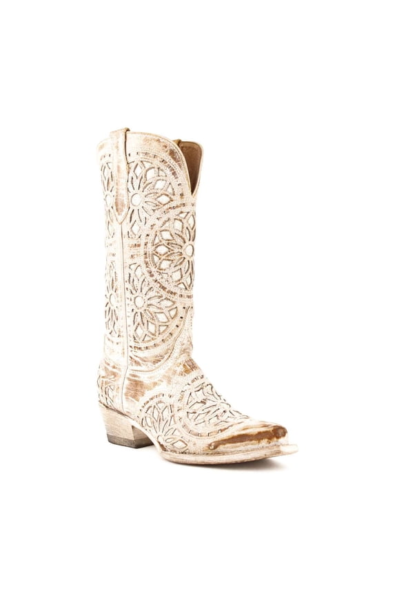 Women's Mandala Toe Boots, Color: Shabby Chic Brown, Size: 7.5-B
