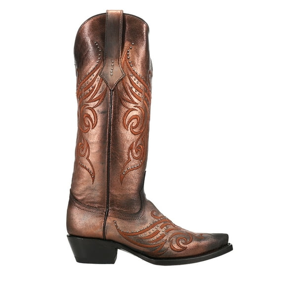 Ferrini Womens Masquerade Metallic Studded Snip Toe Cowboy  Tall Boots