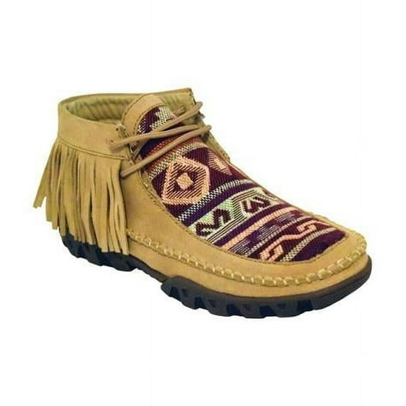 Ferrini Womens Maya Geometric Southwest Chukka Casual Boots Ankle