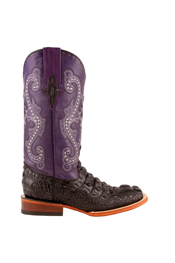 Womens Rancher Print Square Toe Cowboy Mid Calf Dress Boots